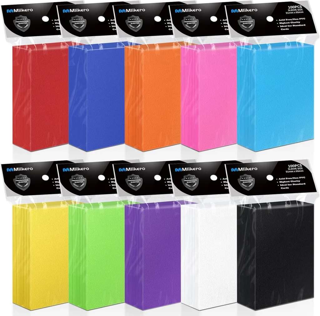 Mlikero coloured trading card sleeves